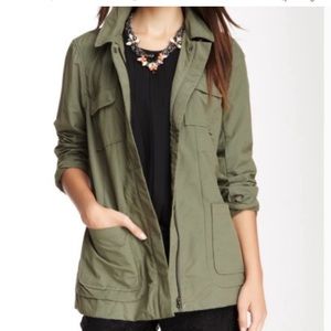 Joie Army Green Utility Jacket Size Medium